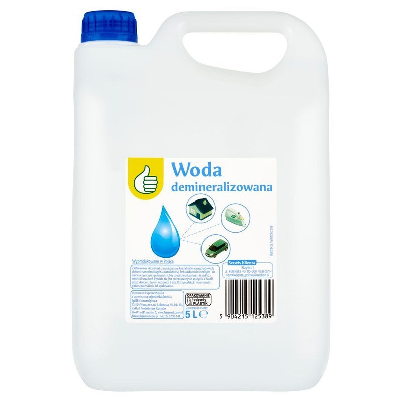 Woda demineralizowana 5 l Auchan 5 l