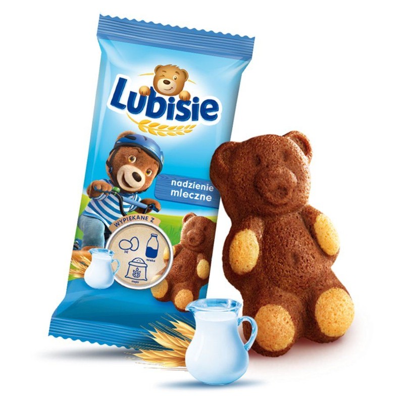 Ciastko biszkoptowe z nadzieniem mlecznym  Lubisie 30 g