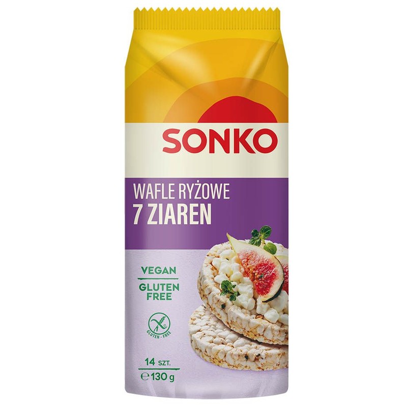 Wafle 7 ziaren z ryżem dzikim Sonko 130 g