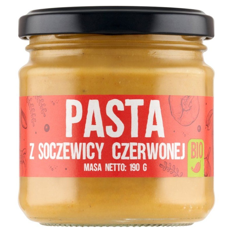 BIO Pasta z soczewicy czerwonej BioLife 190 g