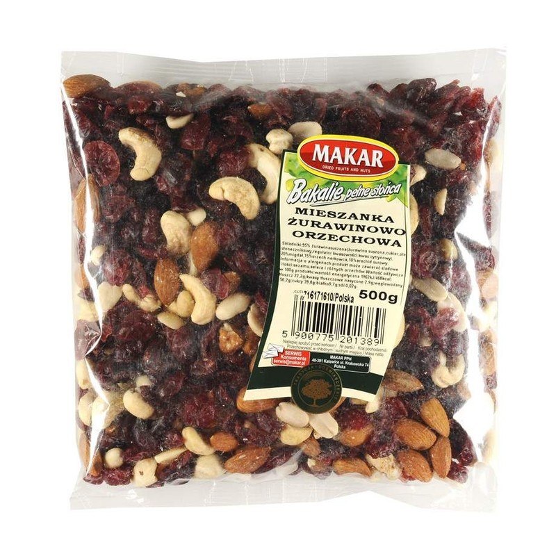Mieszanka żurawinowo orzechowa Makar 500 g