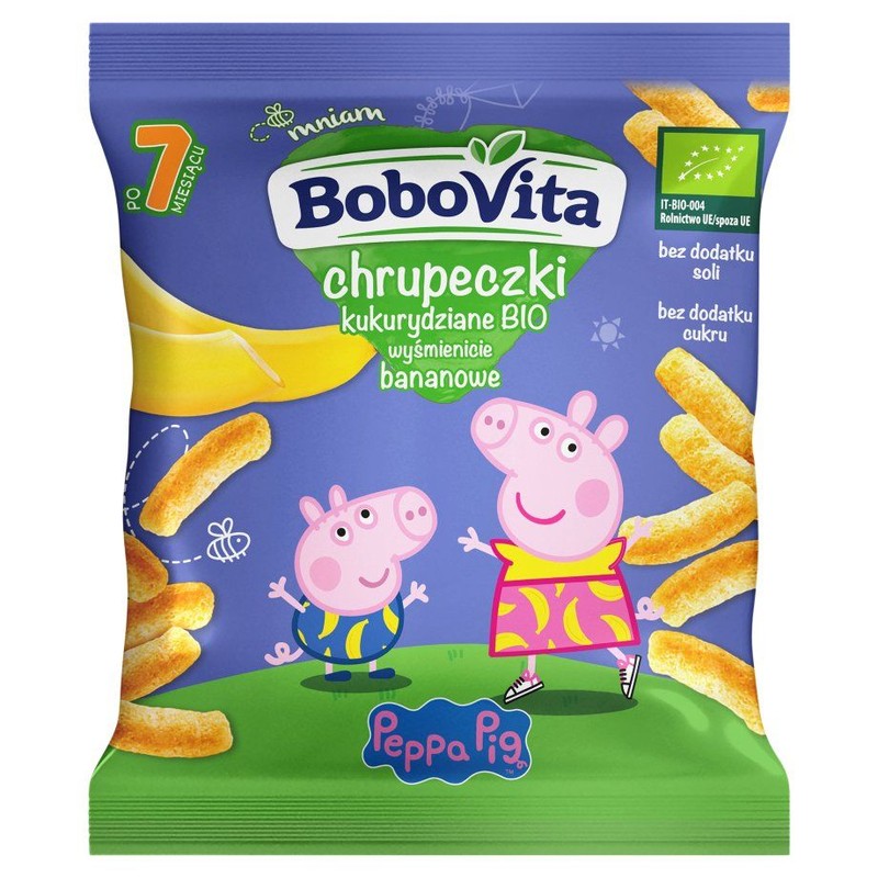 BIO Chrupki kukurydziane bananowe po 7. miesiącu BoboVita 20 g