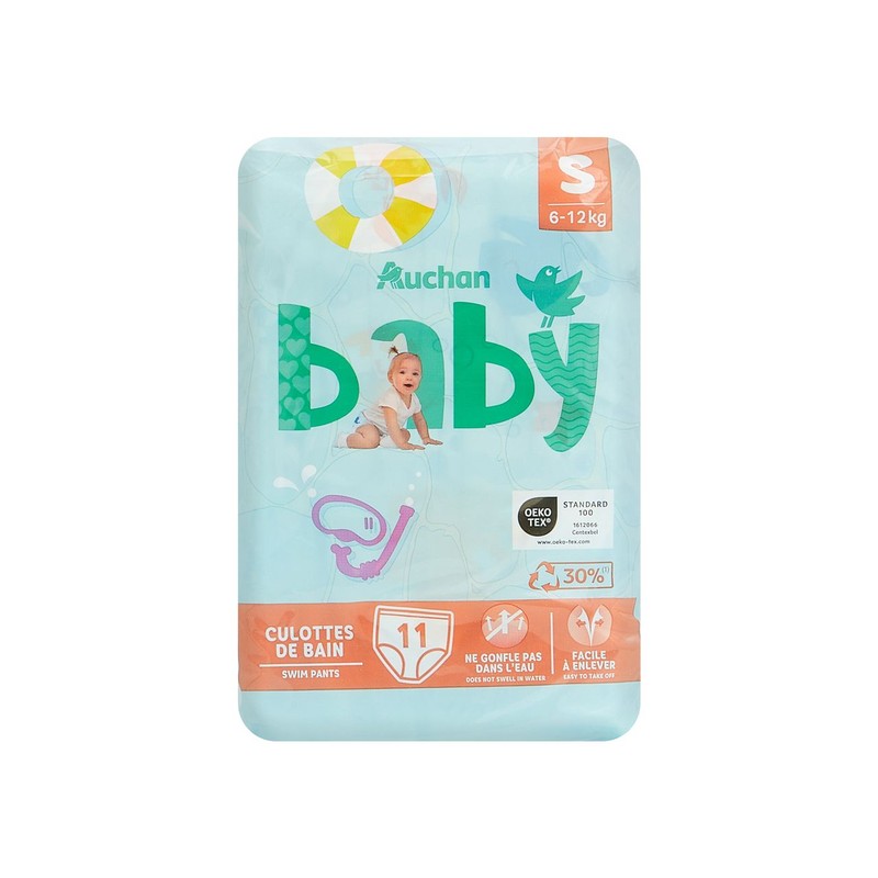 Pieluchomajtki do pływania S 6-12kg Auchan 11 sztuk