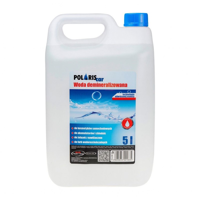 Woda demineralizowana PolarisCar 5 l