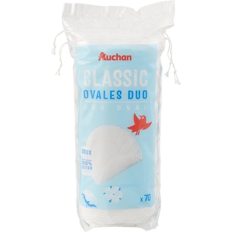 Płatki kosmetyczne duo Auchan 70 sztuk