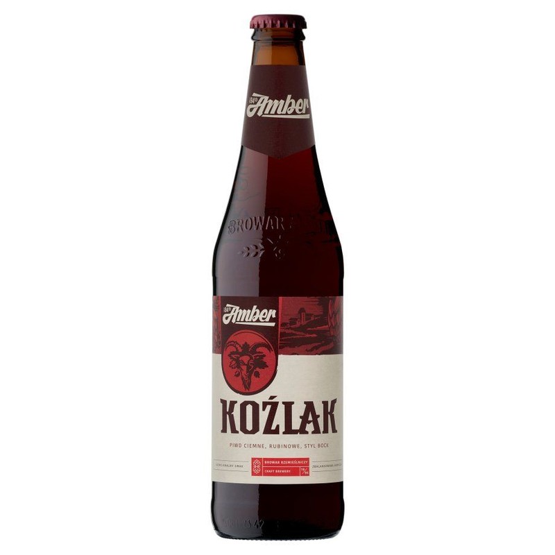 Koźlak piwo ciemne typu bock alk. 6.5% obj. Amber 500 ml