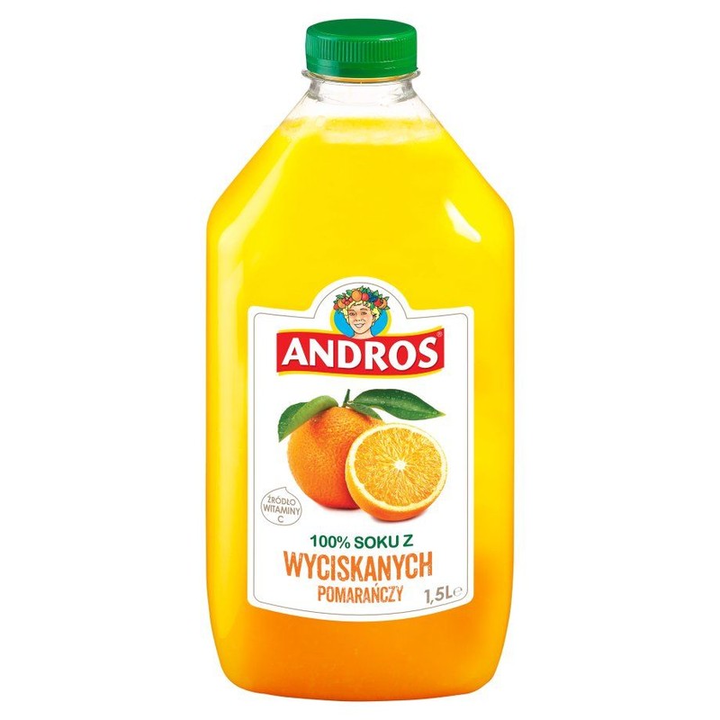Sok tłoczony z pomarańczy 100% Andros 1,5 l
