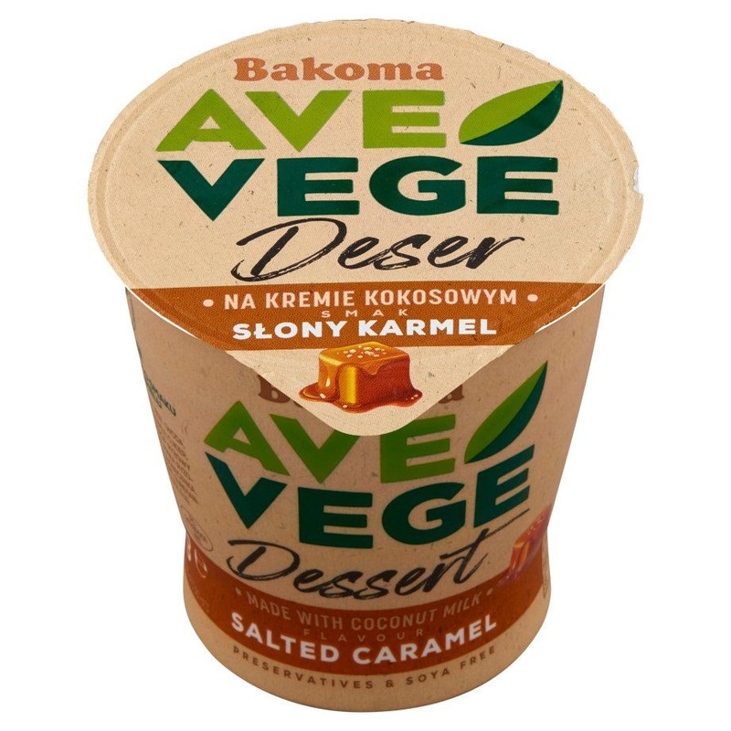 Vege deser kokosowy o smaku słonego karmelu Bakoma 150 g