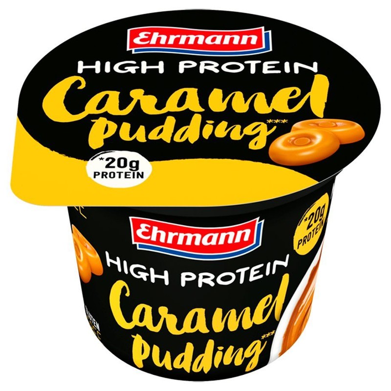 Puding o smaku karmelowym z dużą zawartością protein Ehrmann 200 g