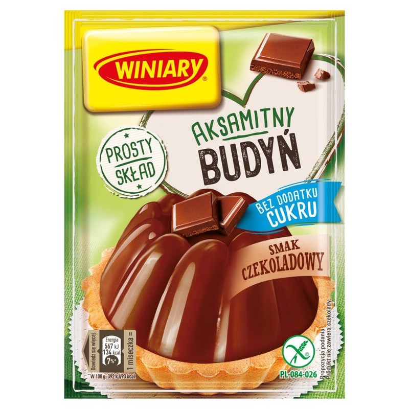 Budyń o smaku czekoladowym bez cukru Winiary 38 g