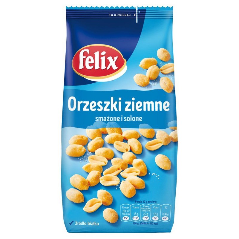 Orzeszki ziemne smażone i solone Felix 380 g
