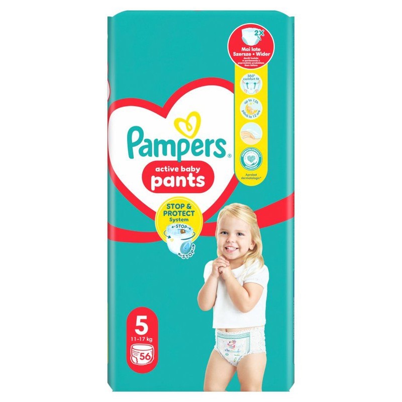 Pieluchomajtki  5 12-17 kg Pampers 56 sztuk