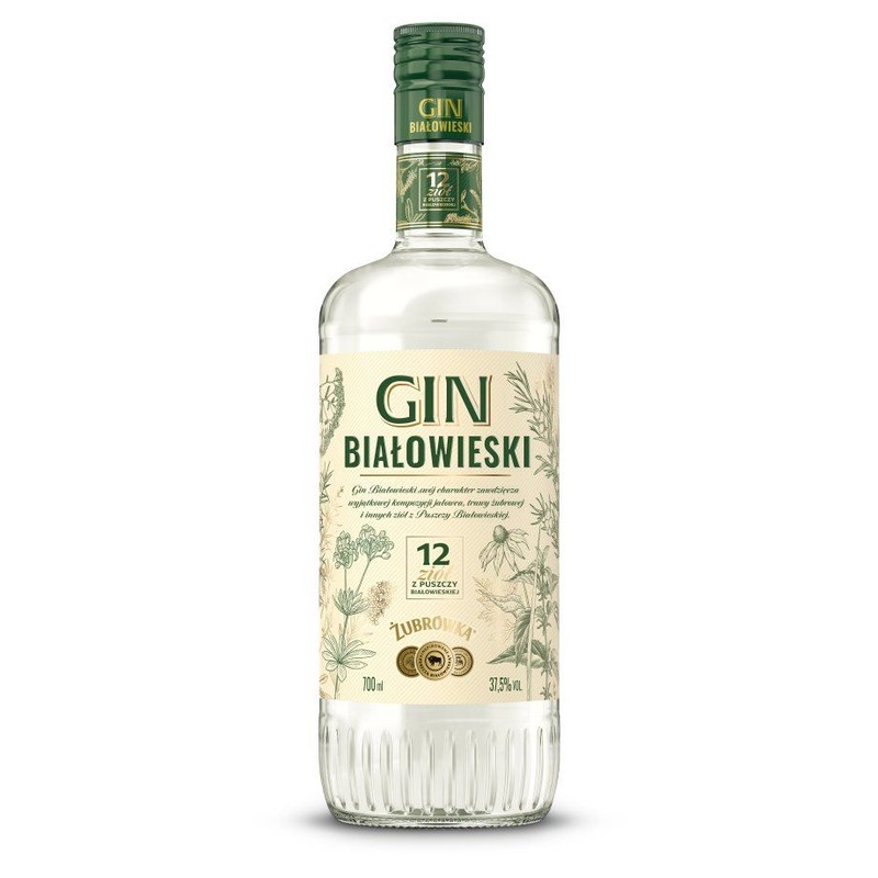 Gin Białowieski alk. 37,5% obj. Żubrówka 700 ml