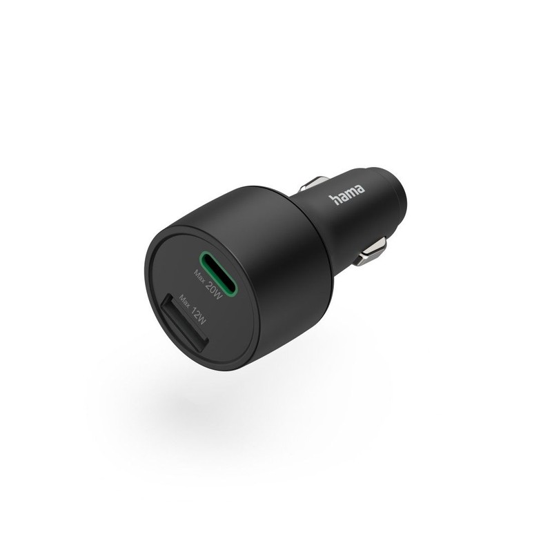 Ładowarka samochodowa 32W PD/QC (1x USB-C, 1x USB-A) czarna HAMA 1 sztuka