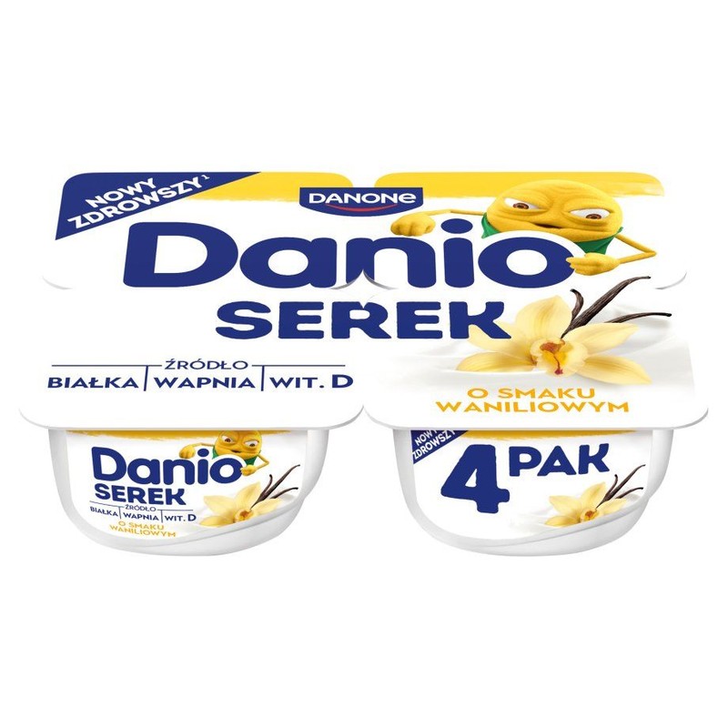 Danio Serek multipack waniliowy Danone 4 x 130 g