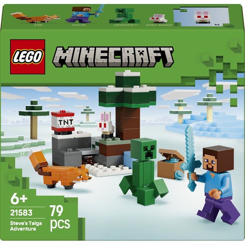 Minecraft® Przygoda Steve’a w tajdze 21583, prezent dla graczy LEGO 1 sztuka