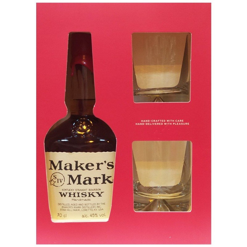 Bourbon + 2 szklanki  Marks Mark 700 ml