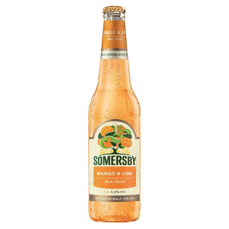 Piwo smakowe Mango Lime o smaku mango i limonki alk. 4,5% obj.  Somersby 400 ml