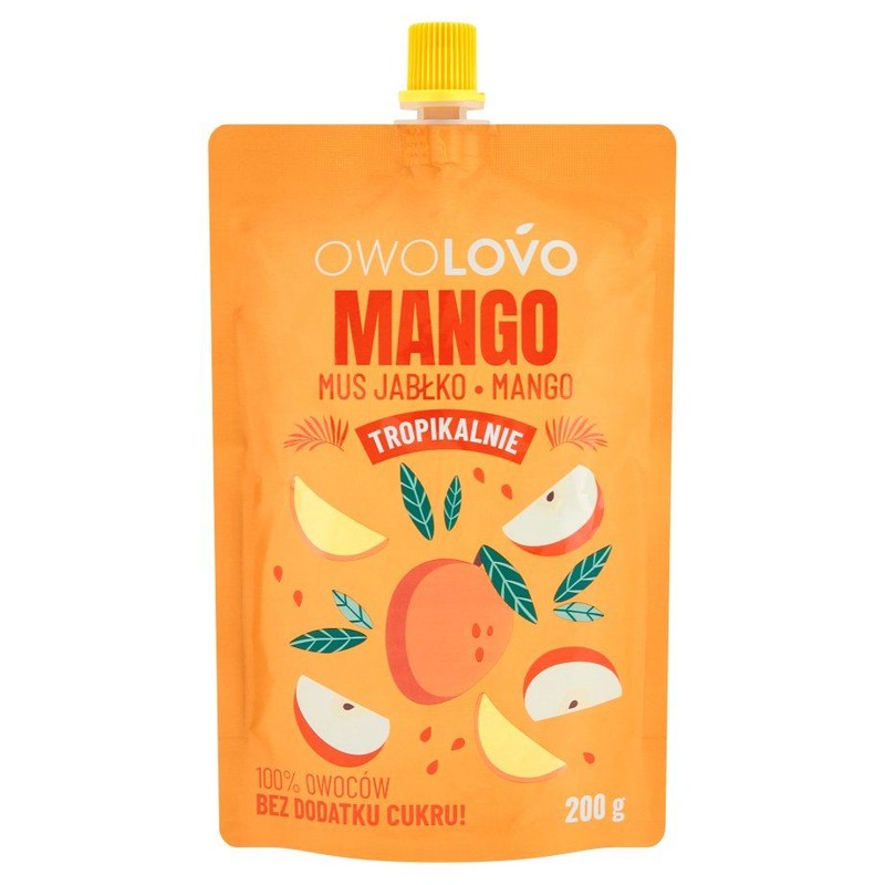 Mus owocowy o smaku jabłko i mango Owolovo 200 g