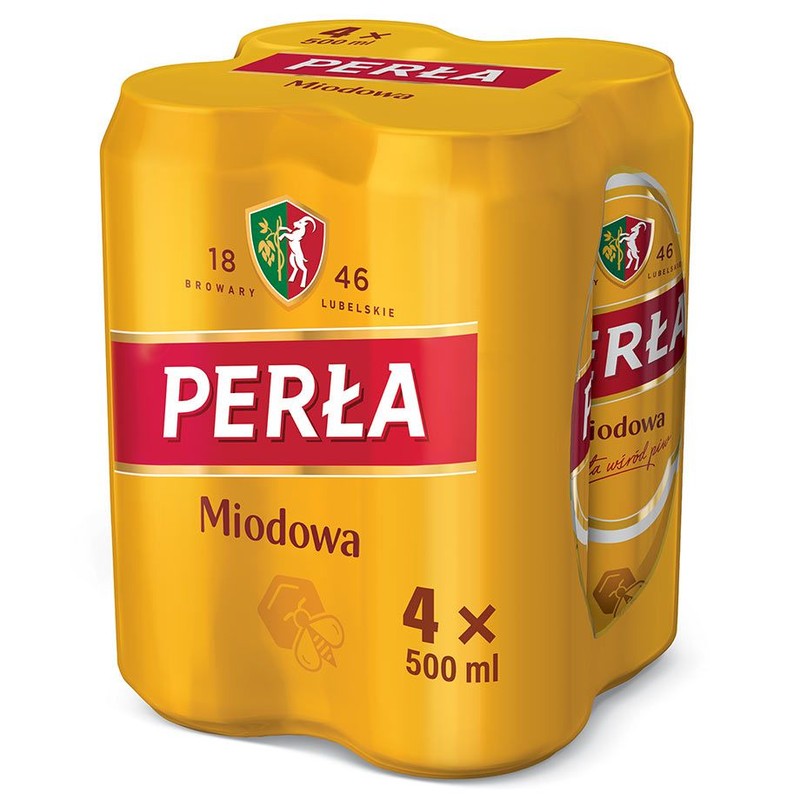 Piwo jasne miodowe Perła 4 x 500 ml