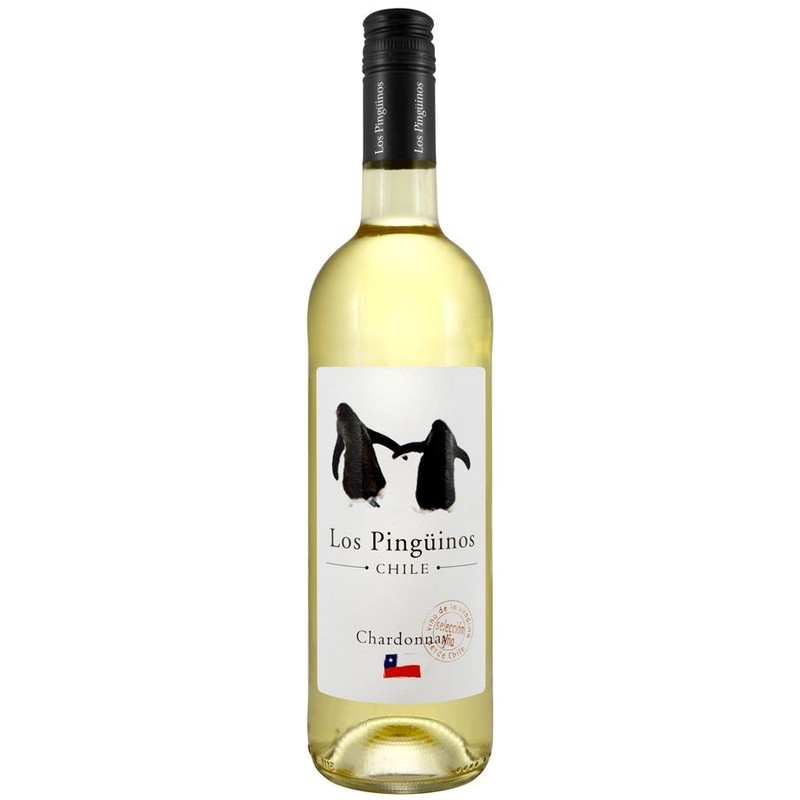 Wino białe wytrawne Chardonnay alk. 13,5% obj. Los Pingüinos 750 ml
