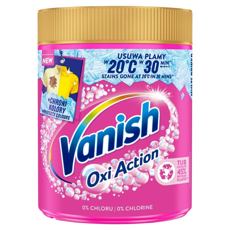 Oxi Action Pink uniwersalny odplamiacz w proszku Vanish 470 g