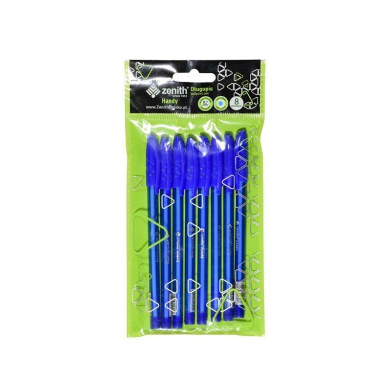 Długopis Zenith Handy 0,7mm, 8 sztuk, niebieski Zenith 8 sztuk