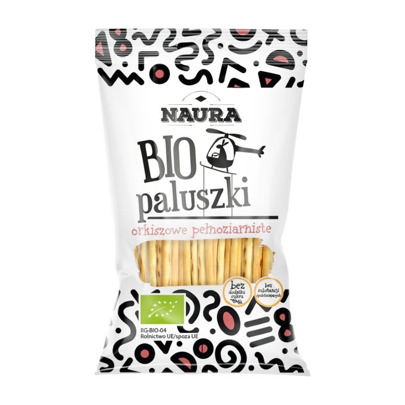 BIO Paluszki orkiszowe pełnoziarniste  Naura 45 g