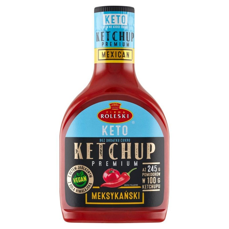 Keto ketchup meksykański Roleski 425 g