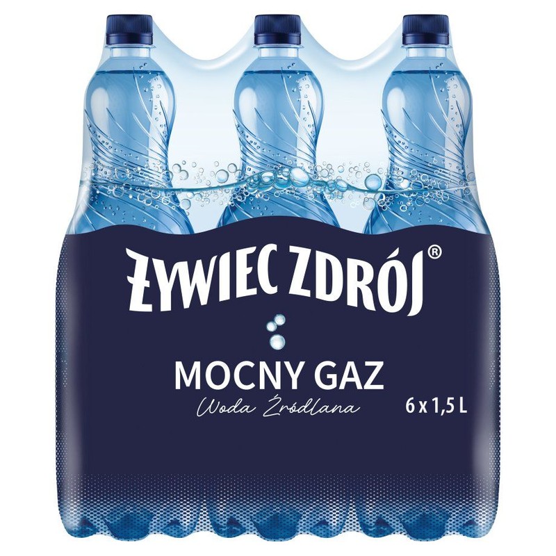 Woda gazowana Mocny Gaz Żywiec Zdrój 6 x 1.5 l