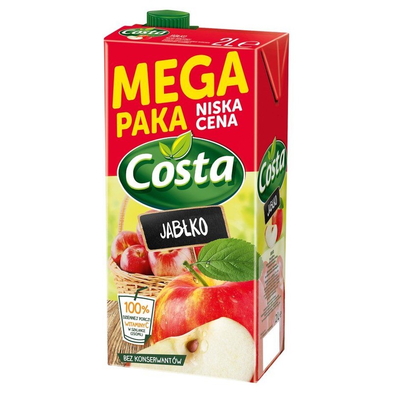 Napój jabłko Costa 2 l