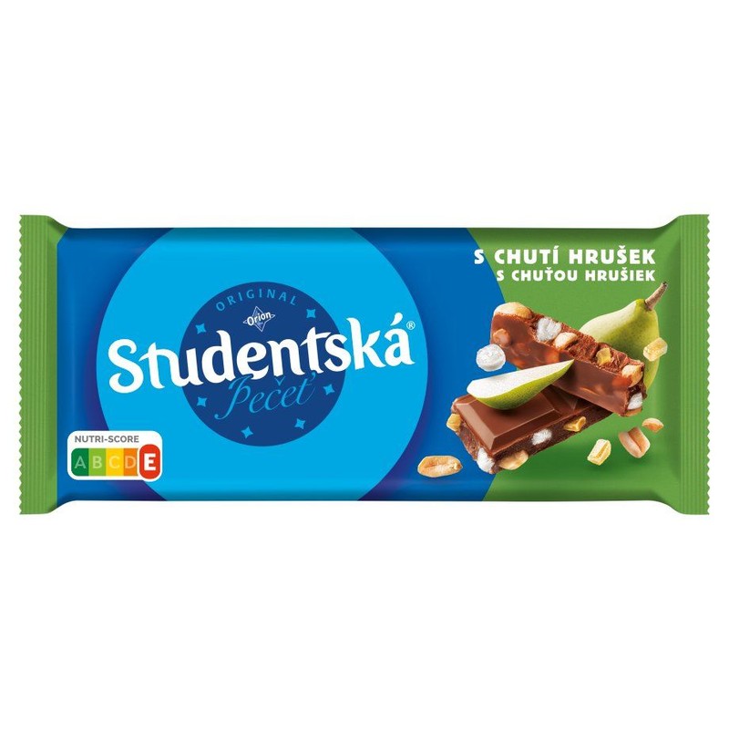 Czekolada mleczna z orzeszkami i gruszką  Studentská 170 g