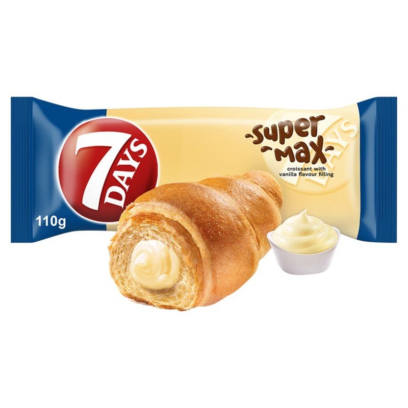 Croissant Super Max z nadzieniem waniliowym 7 Days 110 g