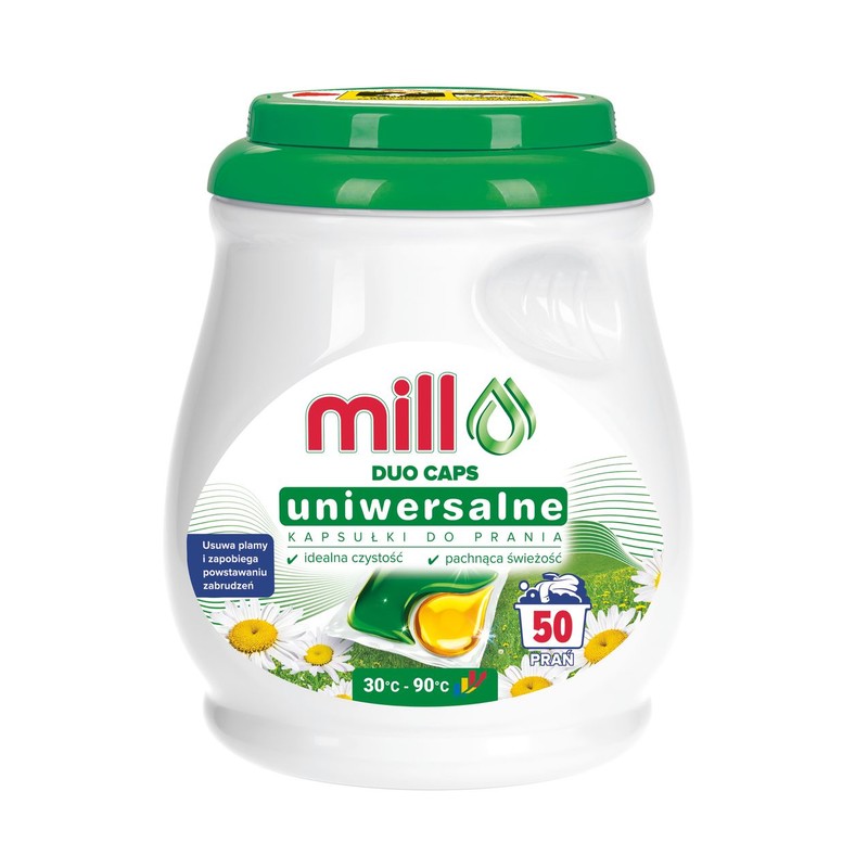Kapsułki do prania Duo Caps uniwersalne Mill 50 kapsułek