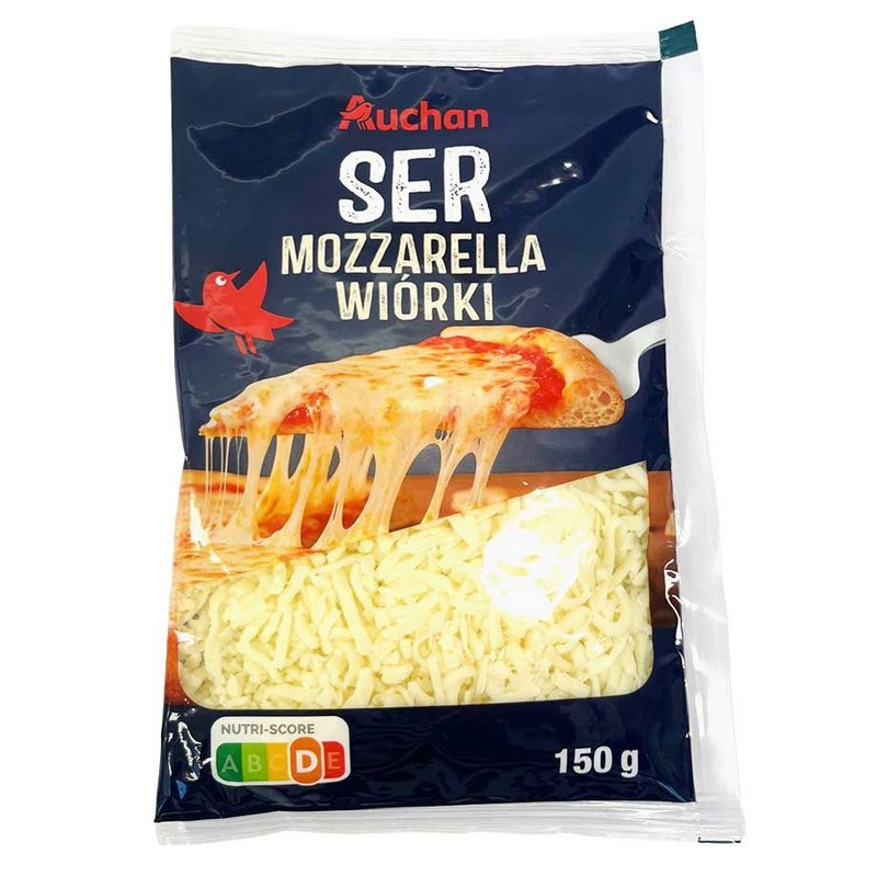 Ser Mozzarella wiórki Auchan 150 g