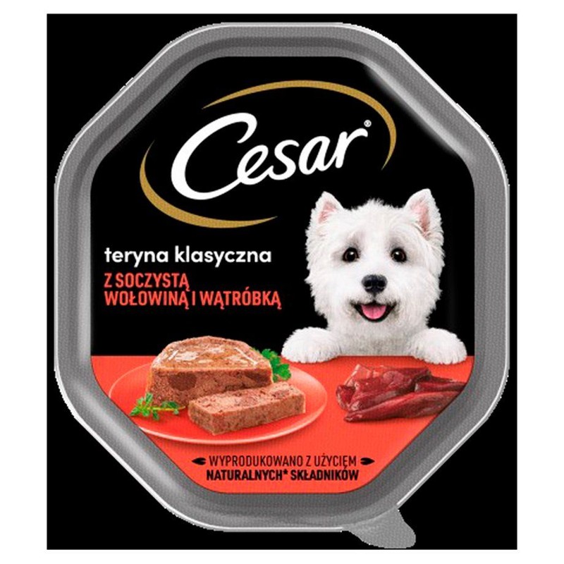 Pasztet z wołowiną i wątróbką dla psów Cesar 150 g