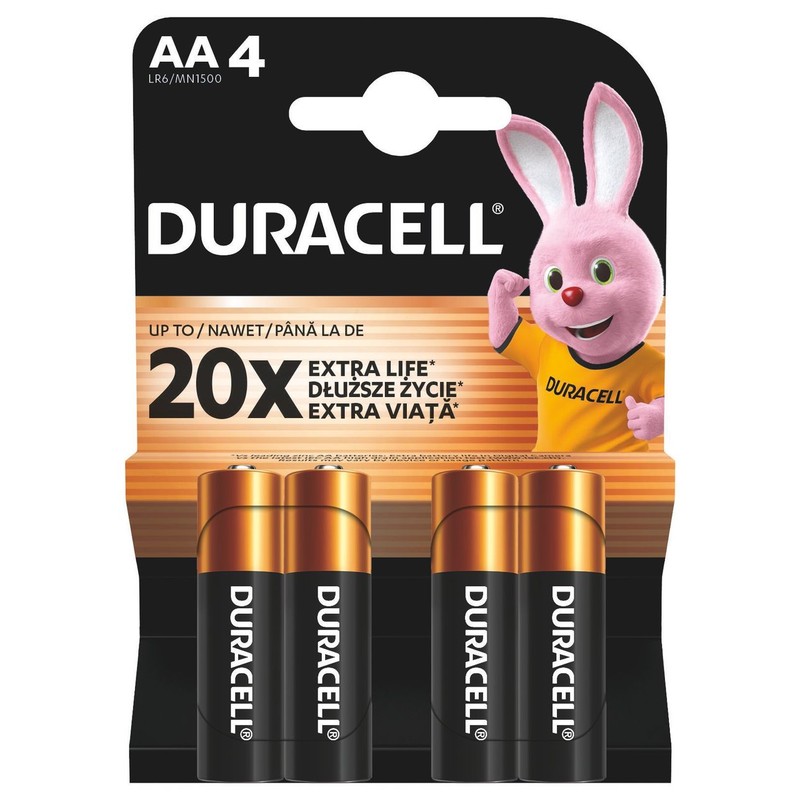 Baterie alkaiczne Basic AA Duracell 4 sztuki