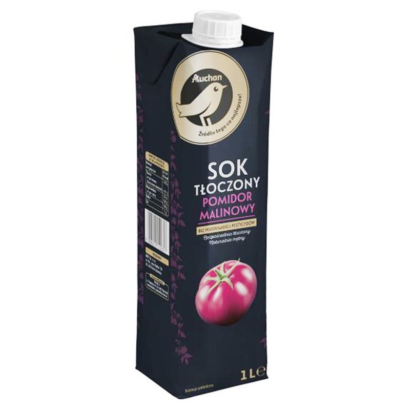 Sok tłoczony z pomidorów malinowych Auchan 1 l