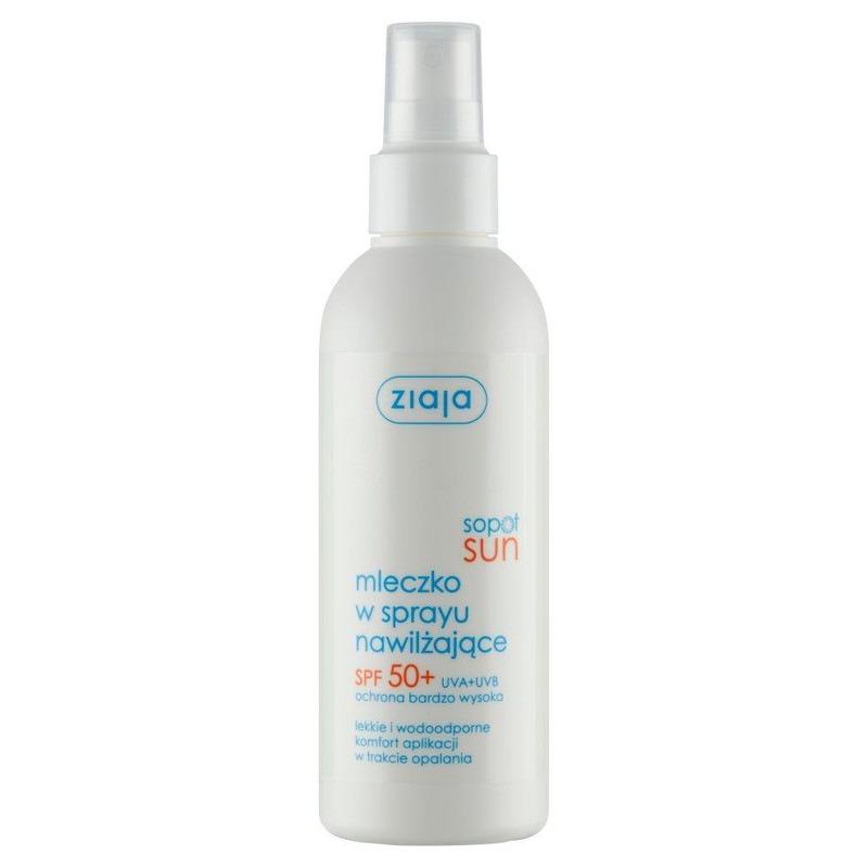 Mleczko w sprayu nawilżające SPF 50 ZIAJA 170 ml