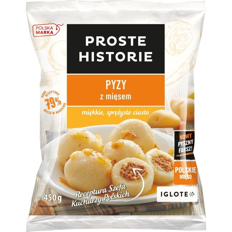 Pyzy z mięsem   Proste Historie 450 g