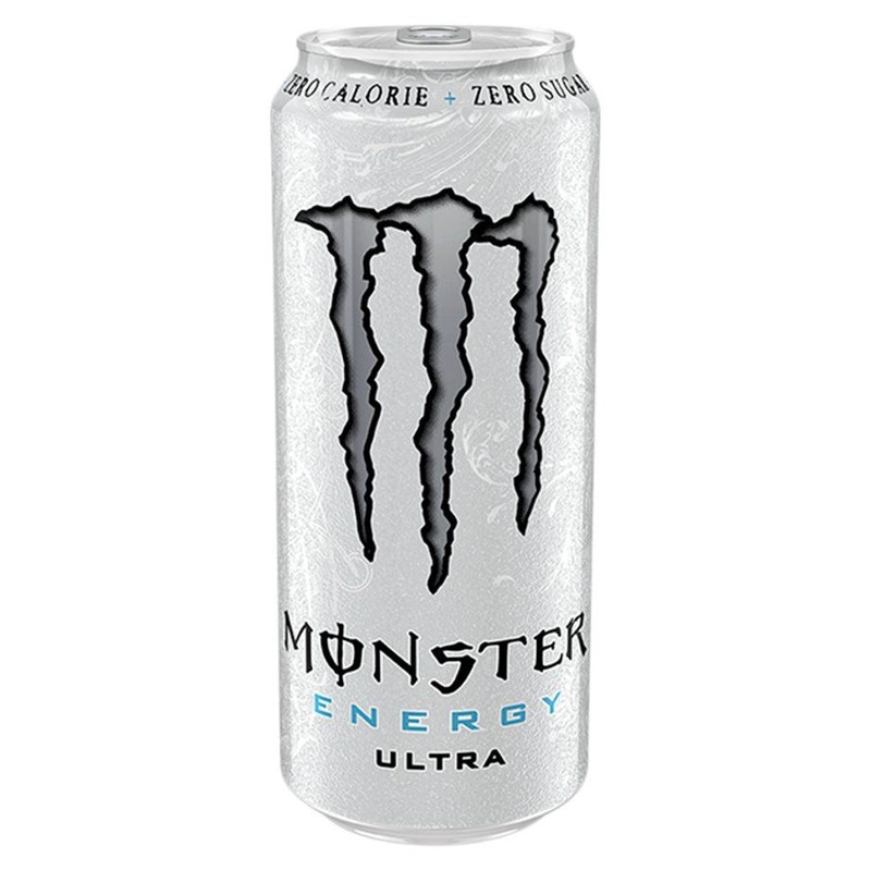 Gazowany napój energetyzujący z tauryną, żeń-szeniem, kofeiną, l-karnityną, z dodatkiem witamin z grupy B. Zawiera substancje słodzące.  Monster 500 ml
