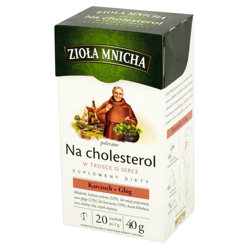 Herbatka ziołowa na cholesterol Zioła Mnicha 20 torebek