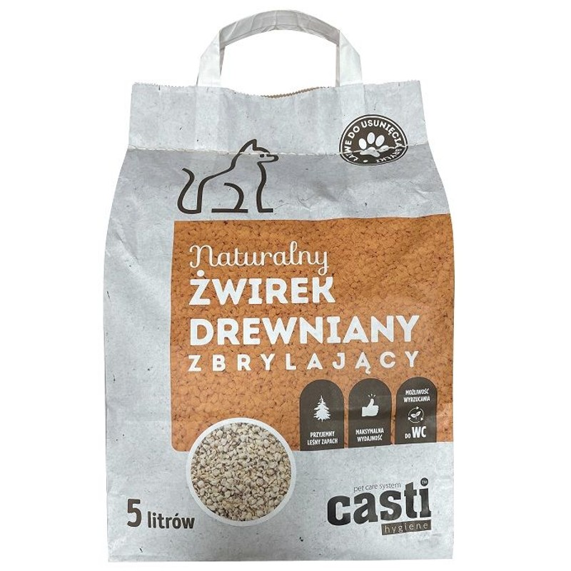 Żwirek drewniany zbrylający  Casti 5 l