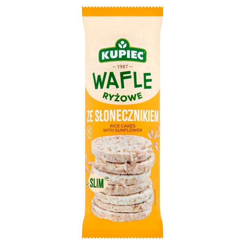 Wafle ryżowe ze słonecznikiem Kupiec 90 g