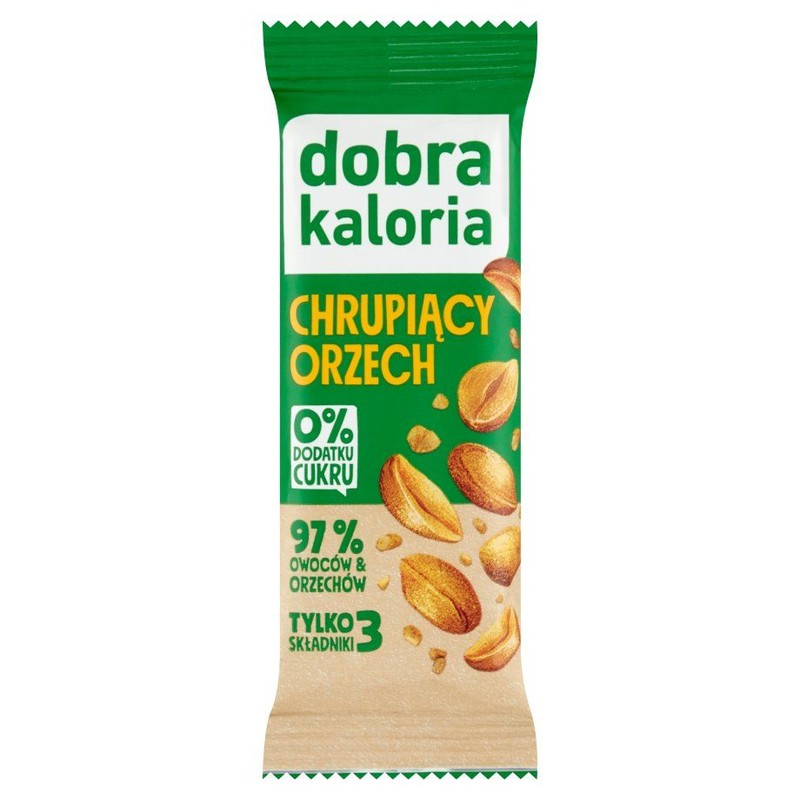 Baton owocowy chrupiący orzech bez cukru Dobra Kaloria 35 g