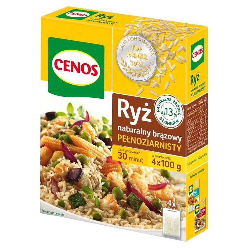 Ryż naturalny brązowy pełnoziarnisty Cenos 400 g
