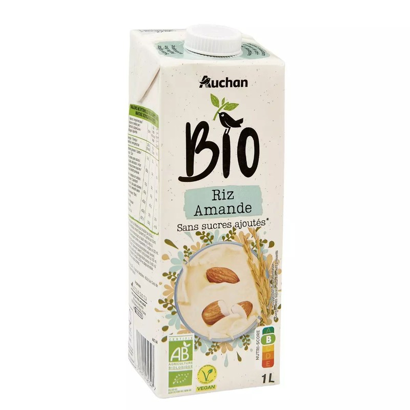 BIO Migdałowy napój ryżowy Auchan 1 l