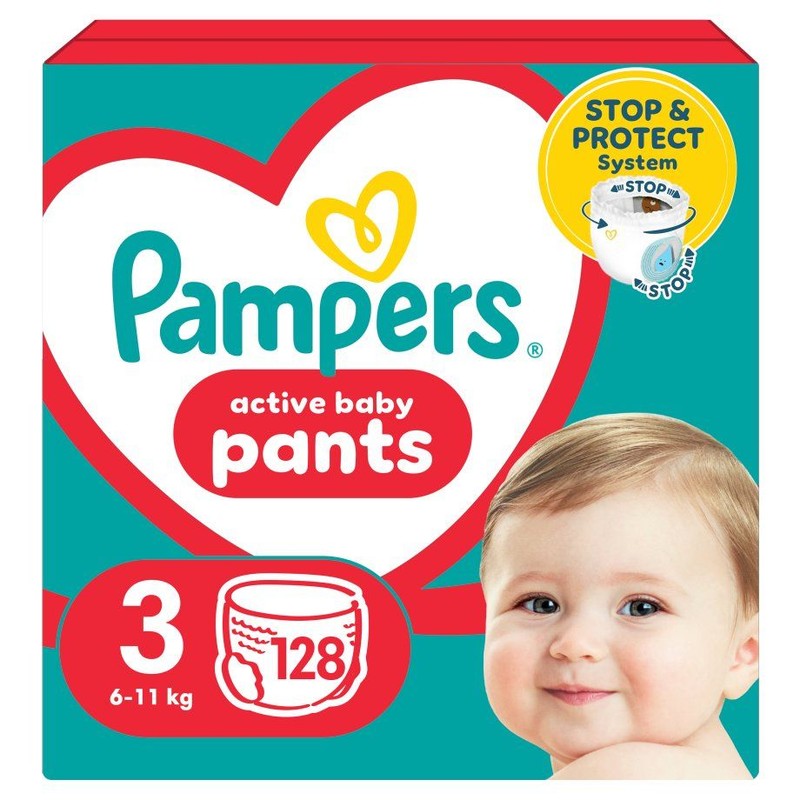 Pieluchomajtki Panst 3  6-11 kg Pampers 128 sztuk