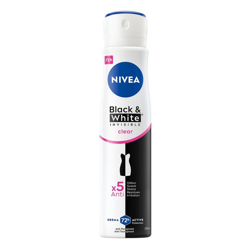 Antyperspirant w sprayu Invisible Clear NIVEA 250 ml