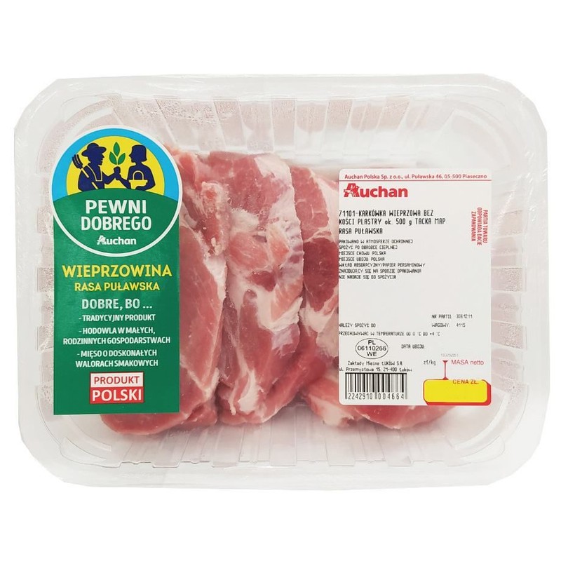 Karkówka wieprzowa bez kości  Pewni Dobrego na wagę ok. 500g